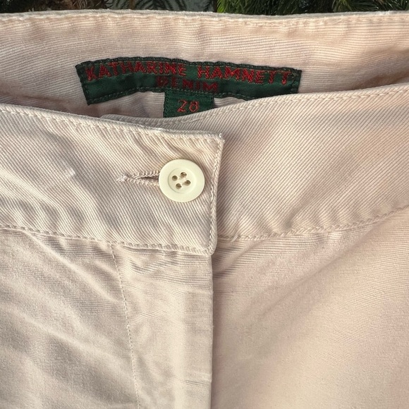 Katharine Hamnett Denim Straight-Leg High-Waist Pants | 100% Cotton | Small - Picture 3 of 13